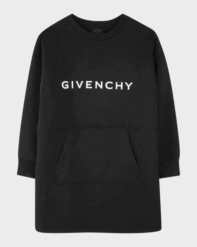 Girl's Logo-Print Fleece Hoodie Dress, Size 6-12